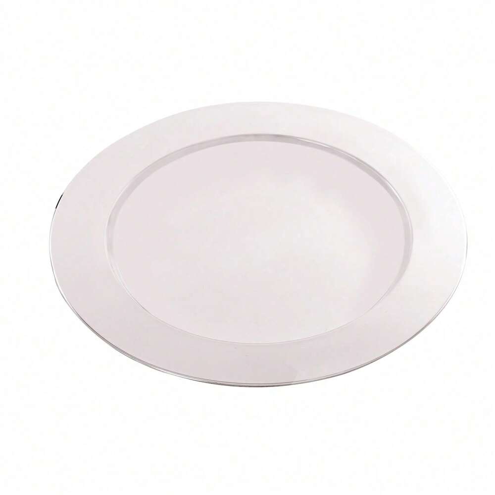 24pcs Stainless Steel Dessert Plates Silver Western Style Serving Dishes Elegant Home Office Kitchen Dining Party Tableware Set
