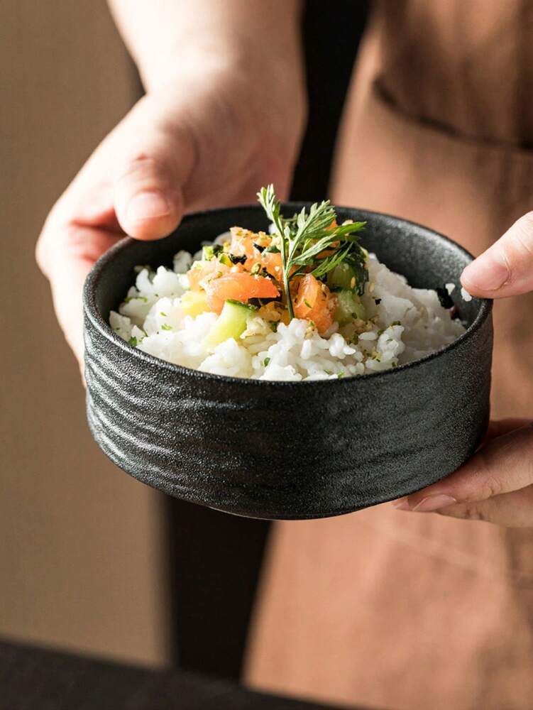 1pc/2pcs Marble Pattern Ceramic Bowl High End Single Serving Rice Cereal Bowl Elegant Tableware Suitable For Kitchen Dining Room Use
