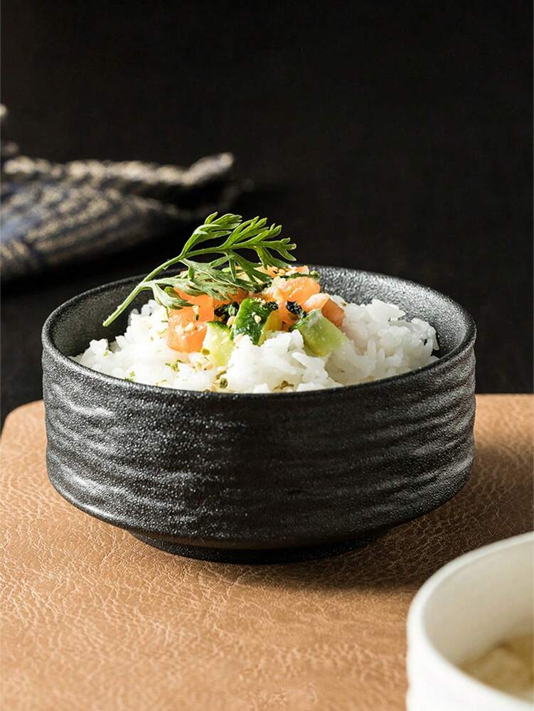 1pc/2pcs Marble Pattern Ceramic Bowl High End Single Serving Rice Cereal Bowl Elegant Tableware Suitable For Kitchen Dining Room Use
