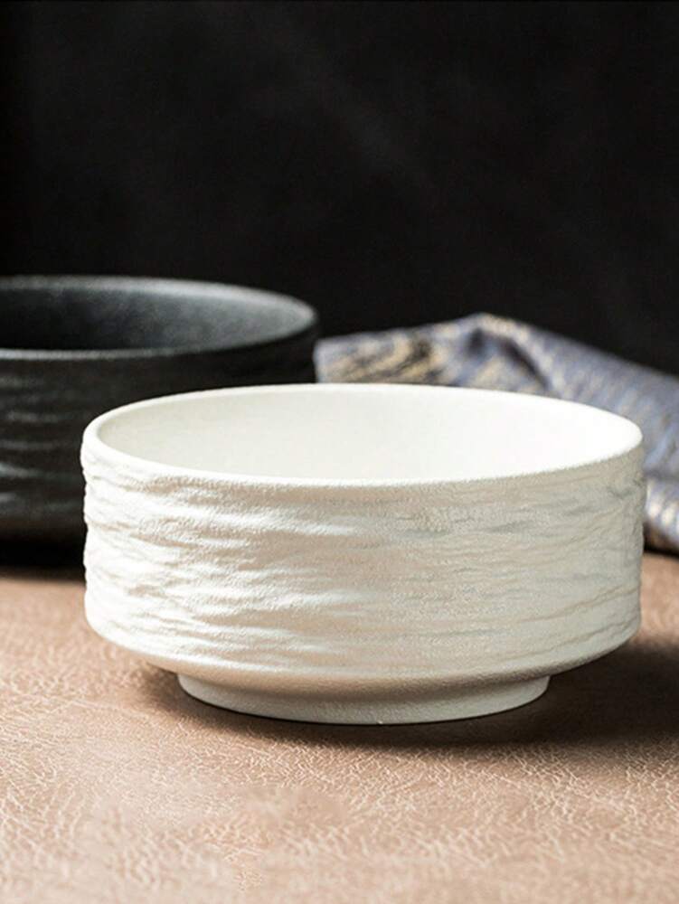 1pc/2pcs Marble Pattern Ceramic Bowl High End Single Serving Rice Cereal Bowl Elegant Tableware Suitable For Kitchen Dining Room Use