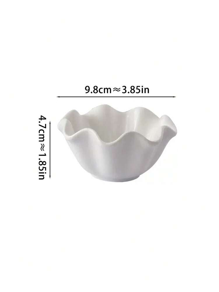 1/2/4pcs White Ceramic Lotus Leaf Shaped Plates Retro Minimalist Tea Dessert Serving Tray Nuts Bowls Elegant Dining Tableware Set