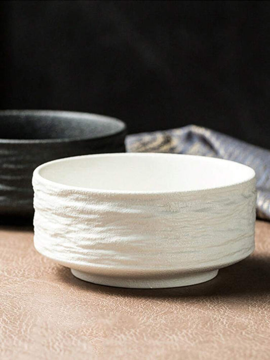 1pc/2pcs Marble Pattern Ceramic Bowl High End Single Serving Rice Cereal Bowl Elegant Tableware Suitable For Kitchen Dining Room Use